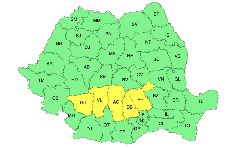 Vremea se dezlănțuie: Cod Galben de ploi intense în Republica Moldova